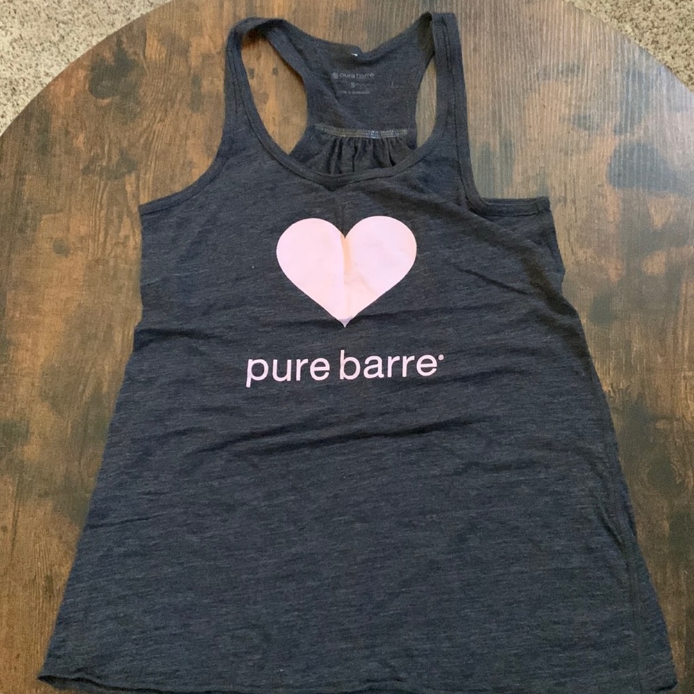 Charcoal grey Pure Barre workout tank. Sz S